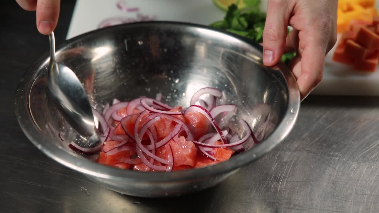 preparación del ceviche