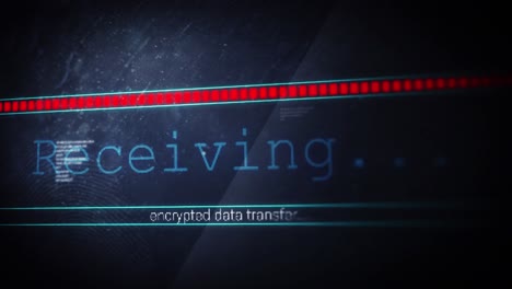 animation of receiving text flickering digital interface on screen
