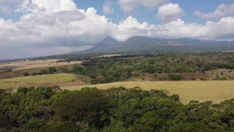 aerial view of the valleys surrounding izalco volcano in sonsonate, el salvador