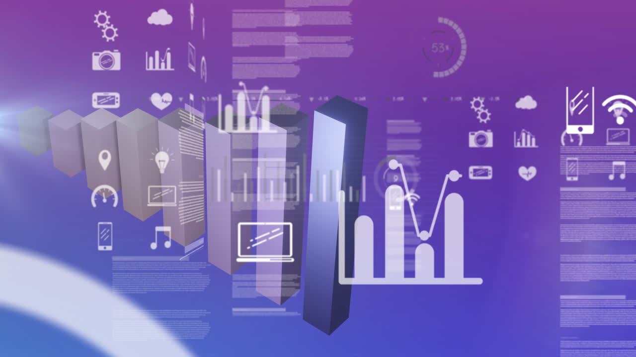 Animation of statistics and financial data processing over grid