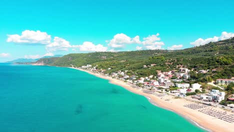 Drone-Fly-Over-Beautiful-Beach-In-Greece