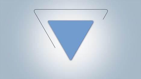 Blue-triangle-with-lines-on-white-gradient