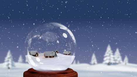 el globo de nieve de navidad
