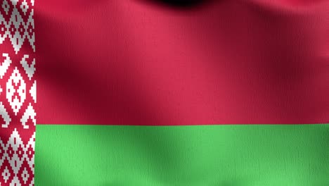 seamless loop 4k vdo. belarus national flag blowing in the wind isolated. official patriotic abstract design. 3d rendering illustration of waving sign symbol.