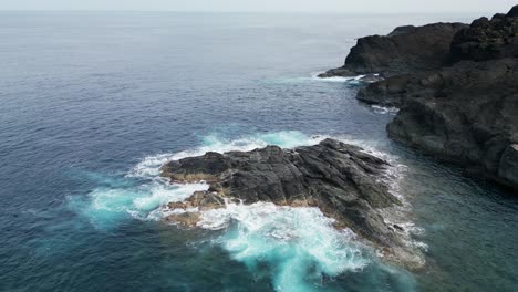 Ocean-And-Sea-Cliffs-In-Baras,-Catanduanes,-Philippines---aerial-shot