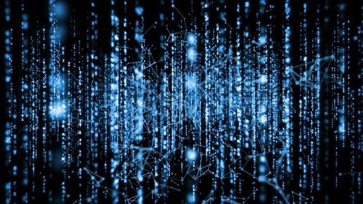 Matrix loop with polygonal connecting dots and lines