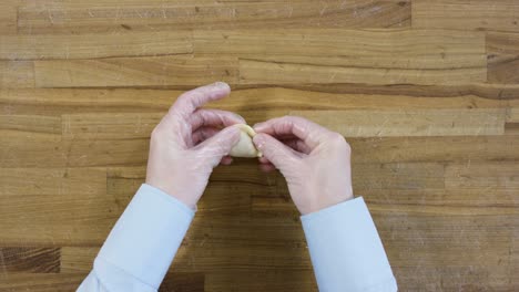 making handmade dumplings