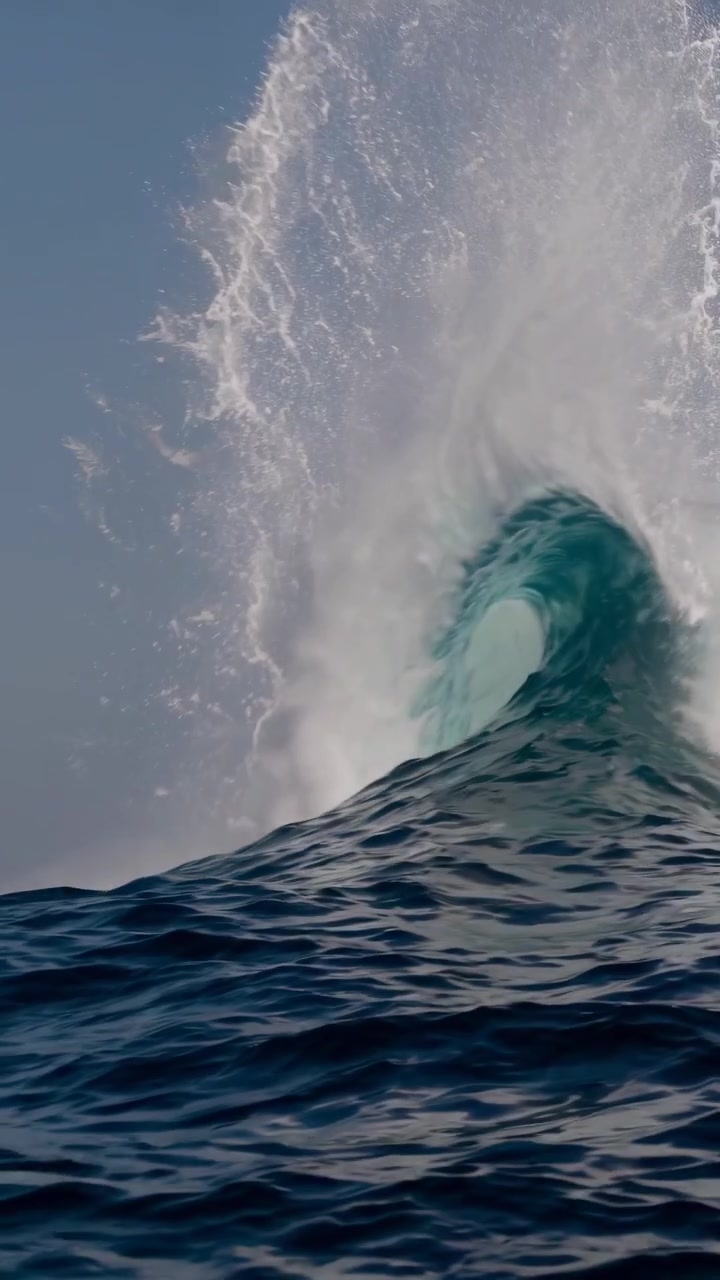 Large Ocean Wave Breaking in Deep Blue Water