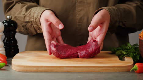 raw beef steak ready to cook