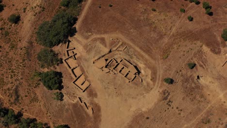 aerial view of ancient ruins