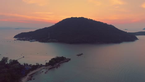 beautiful 4k aerial of the tropical perhentian islands in malaysia