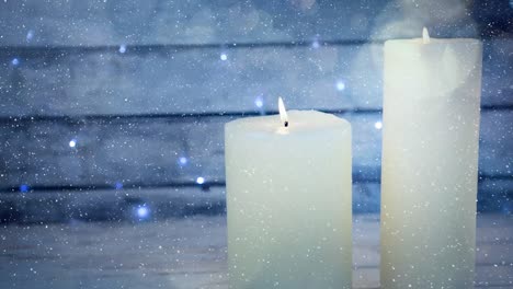 ⁇ 불과 함께 내리는 눈