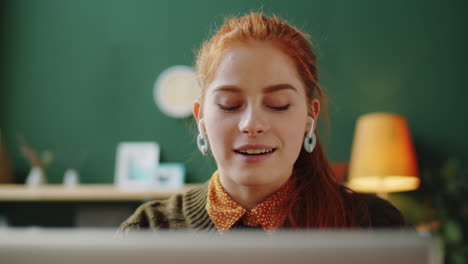 woman on a video call