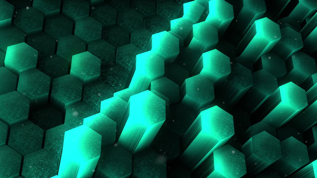 animación hexagonal abstracta patrón multicolor concepto suave de 4k