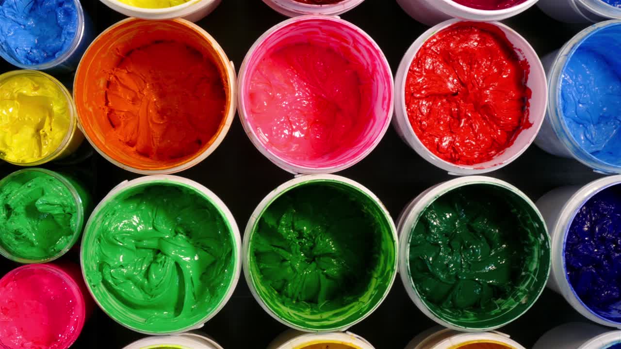 vista superior de varios colores para camisetas impresas