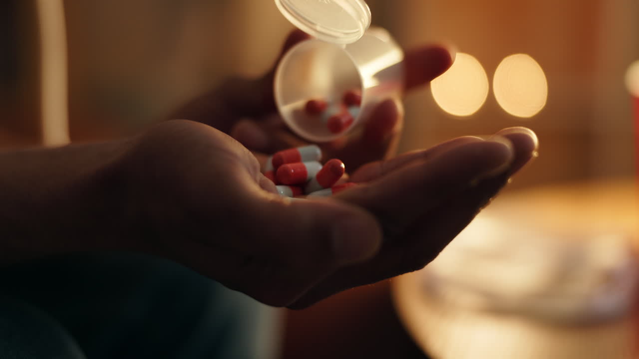 persona que toma pastillas