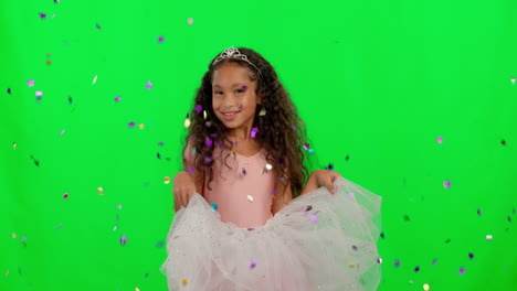 Girl-child,-face-and-tutu-by-green-screen