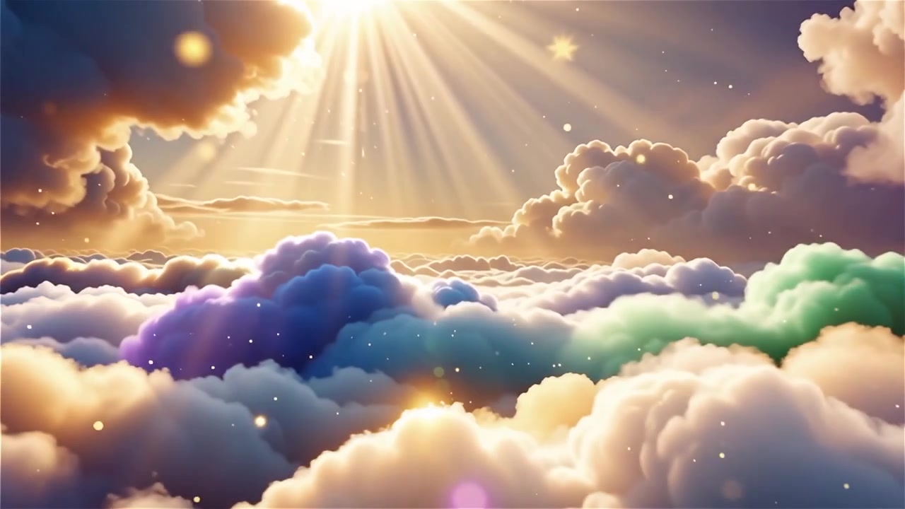 Christian Heavenly Light Worship Background