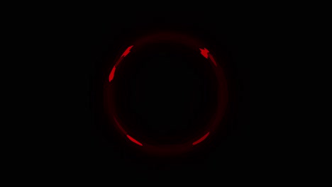 Animation-Eines-Gemalten,-Pulsierenden-Roten-Rings-Auf-Schwarzem-Hintergrund