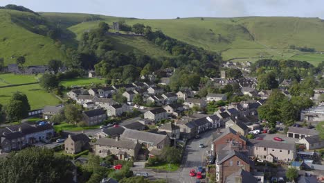 drone shot pulling away from castleton 07