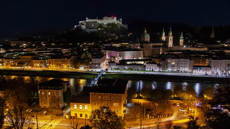 Salzburg-Skyline-with-Castle-at-Night