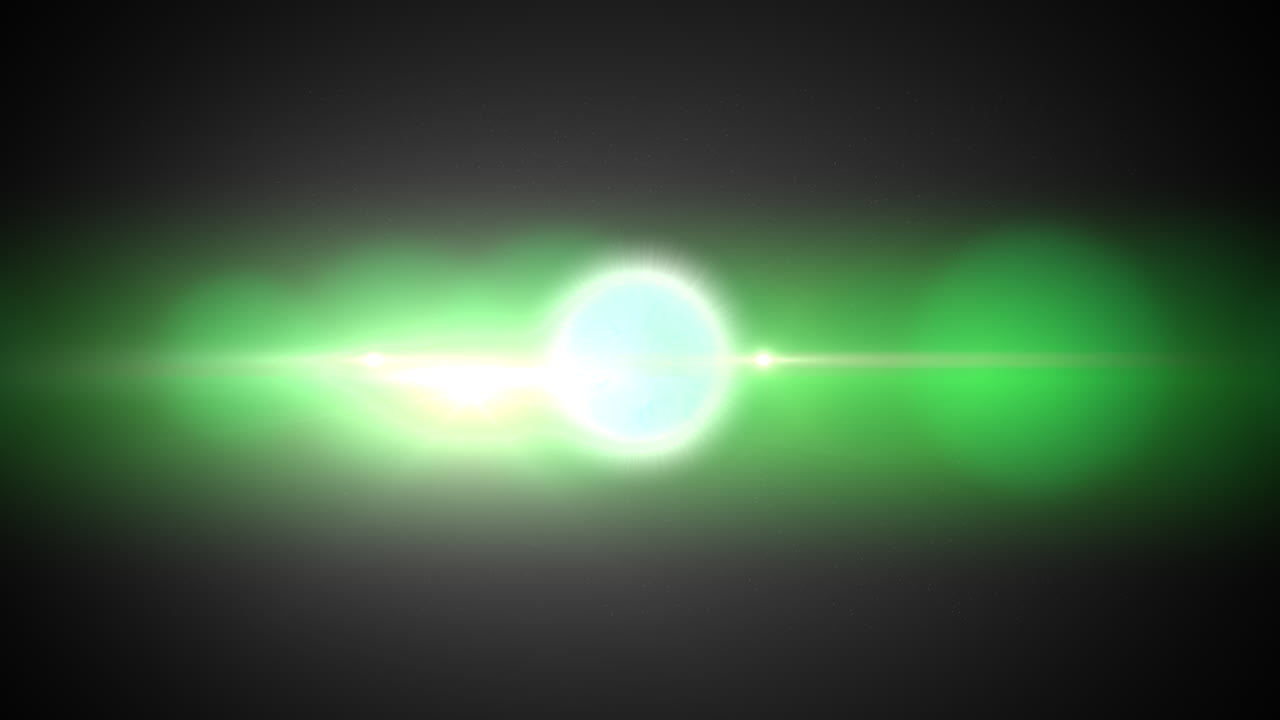 moda luz verde y estrellas en la galaxia