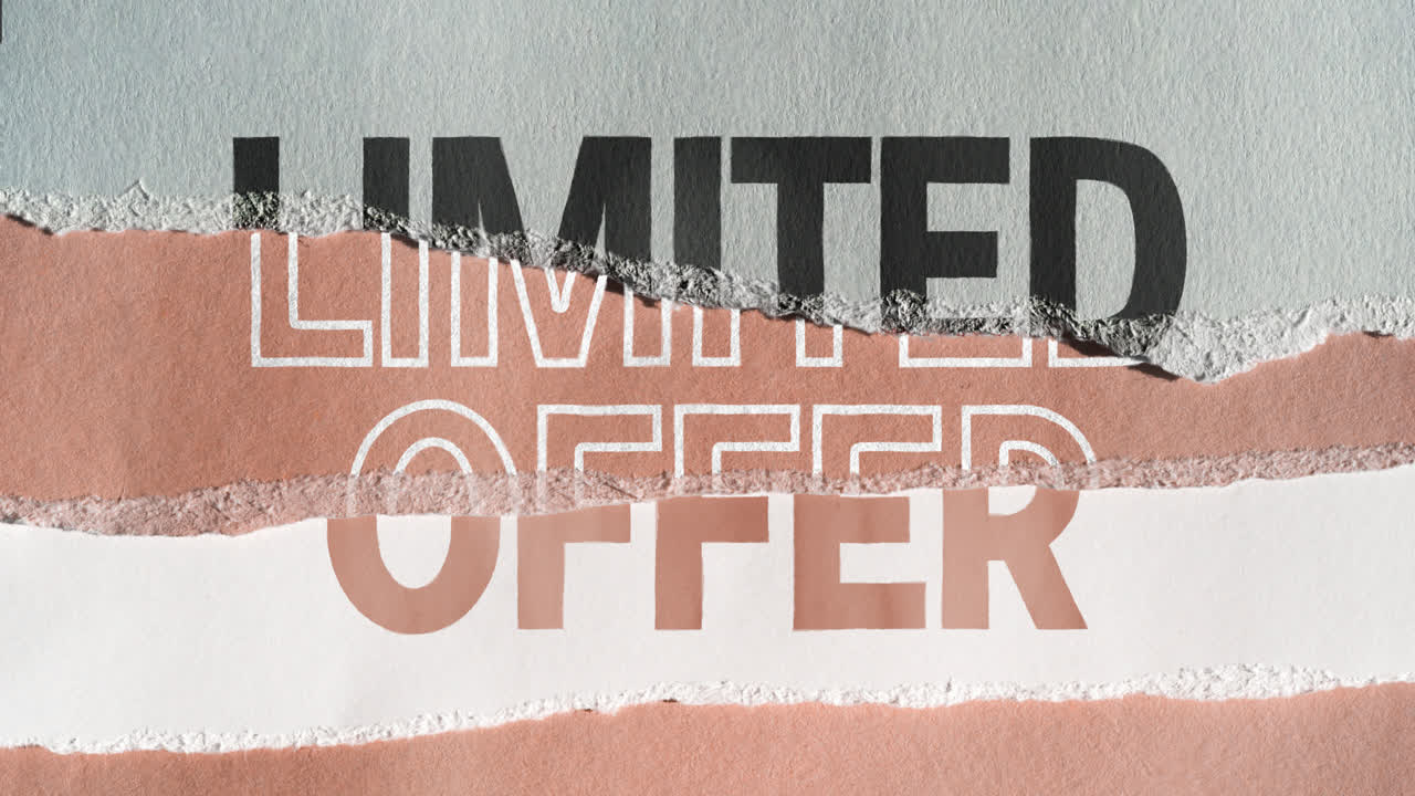Limited Offer Banner with Torn Paper Effect