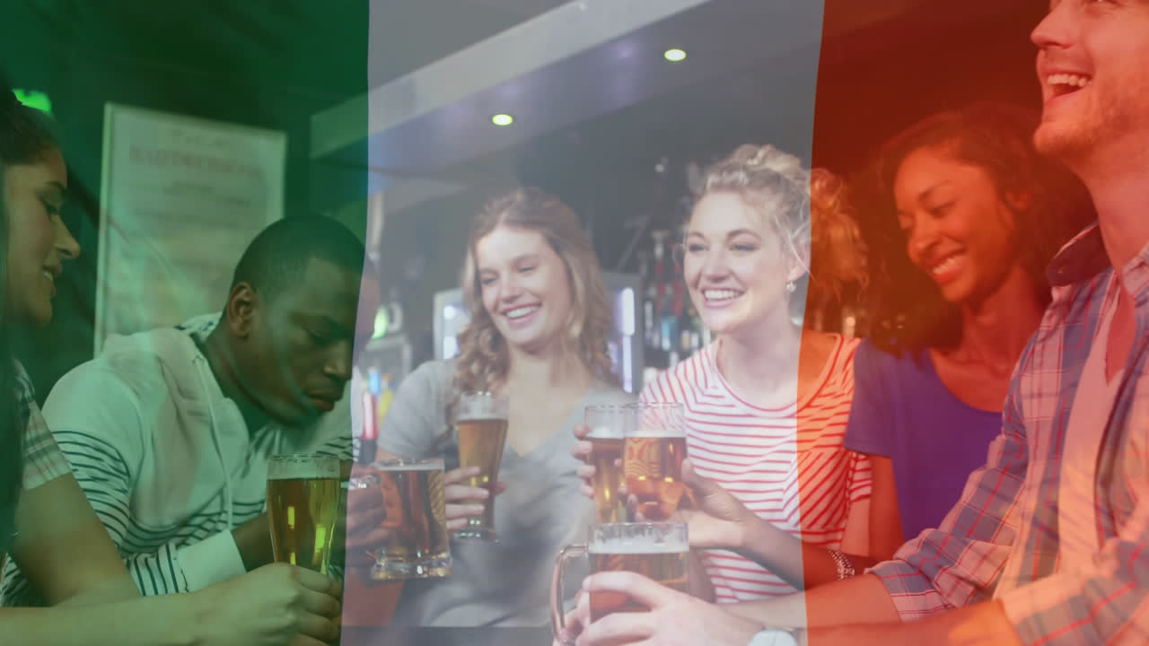 compuesto digital de amigos sonrientes