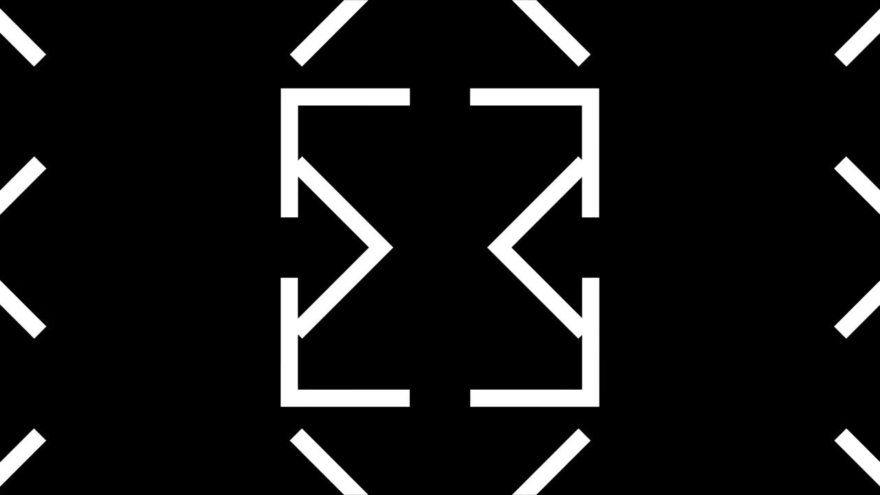 Dynamic Black and White Abstract Geometric Pattern Animation