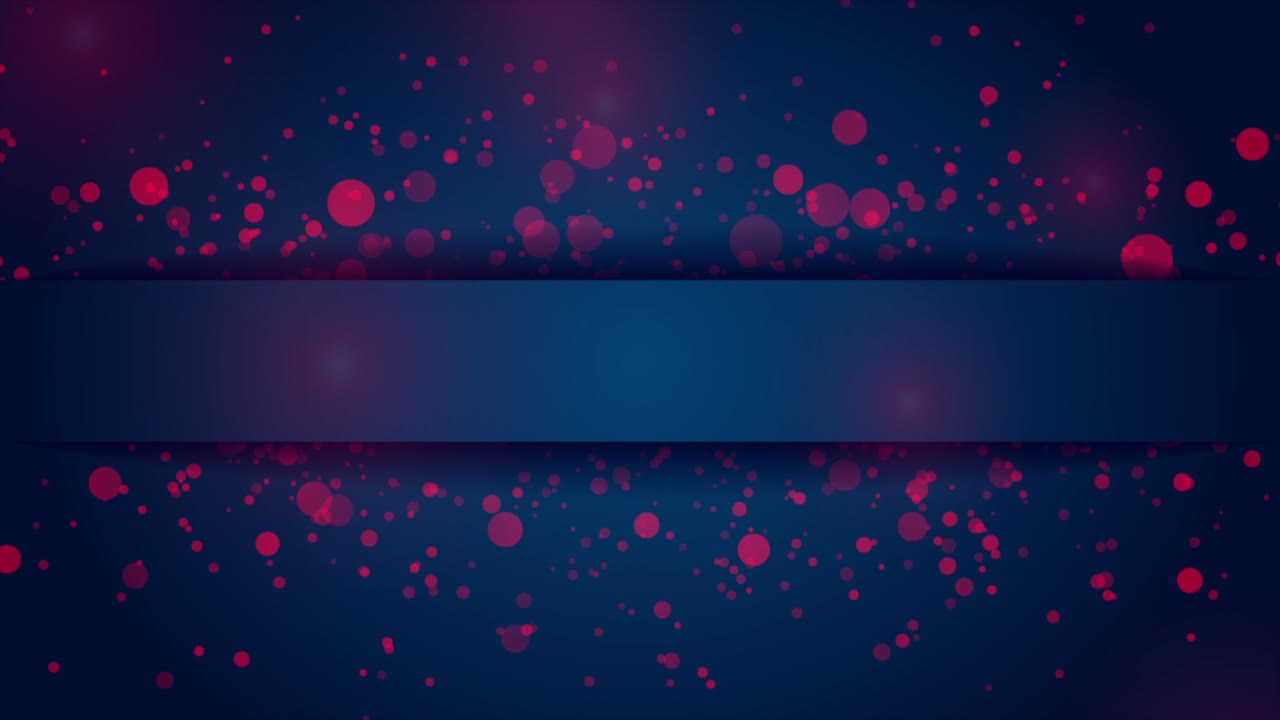 Purple shiny sparkling particles on dark blue background motion design