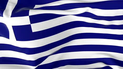 waving  looped flag as  background greece