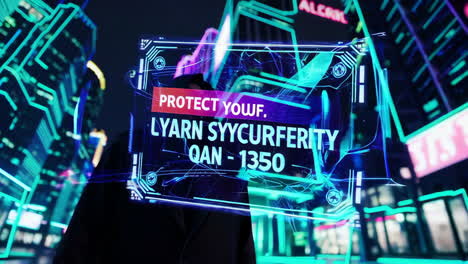 la ciudad nocturna del cyberpunk