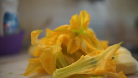 closeup footage of traditional greek healthy food with vegetables