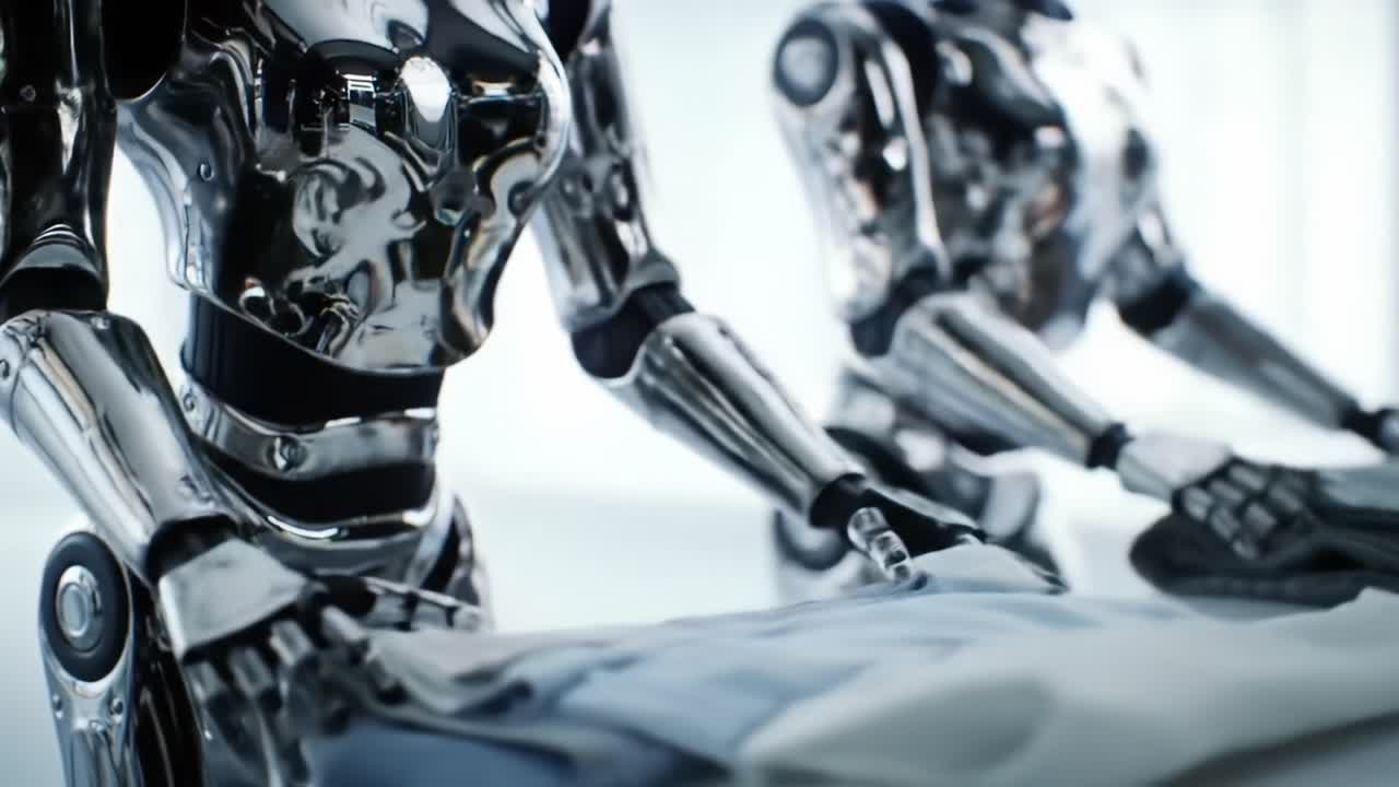 Futuristic Robots Engaged in Task Automation: The Rise of Advanced Robotics in Everyday Life with a Focus on Efficiency and Precision in Modern Environments