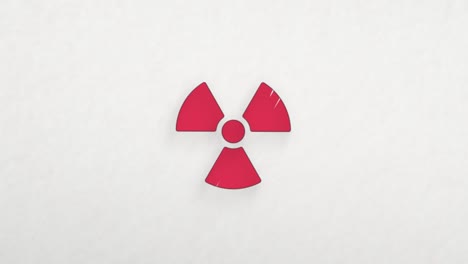 radioactive symbol icon with color drawing effect. doodle animation. 4k