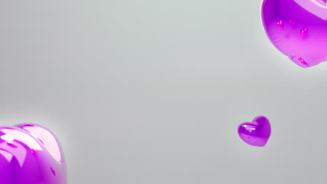 violet balloon hearts