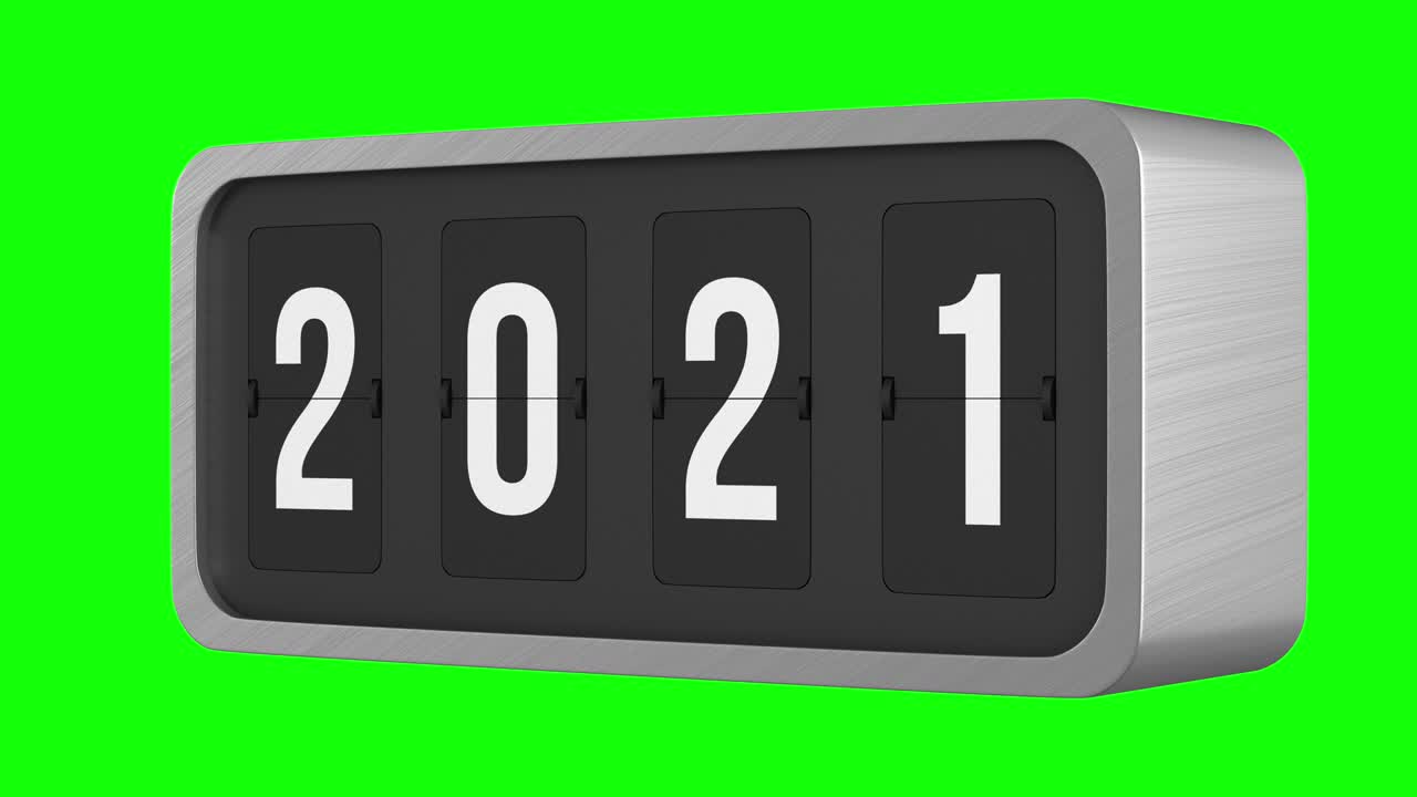 Flip black scoreboard 2022 on green background. Isolated 3D render