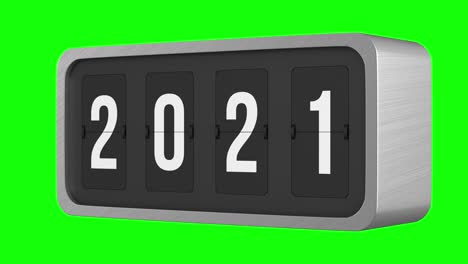 flip black scoreboard 2022 on green background. isolated 3d render