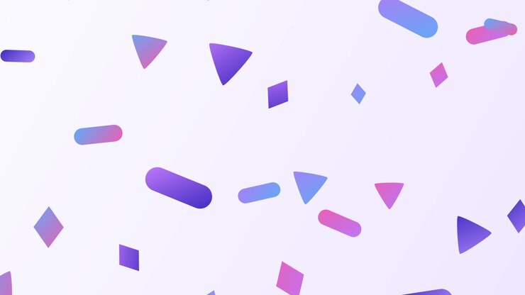 Abstract Motion Background with Floating Geometric Shapes