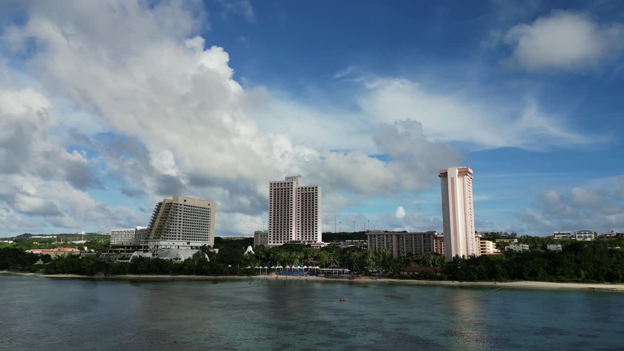 Hilton Guam Resort And Spa In Tumon Bay, Hilton Road, Tumon, Guam - Aerial Drone Shot