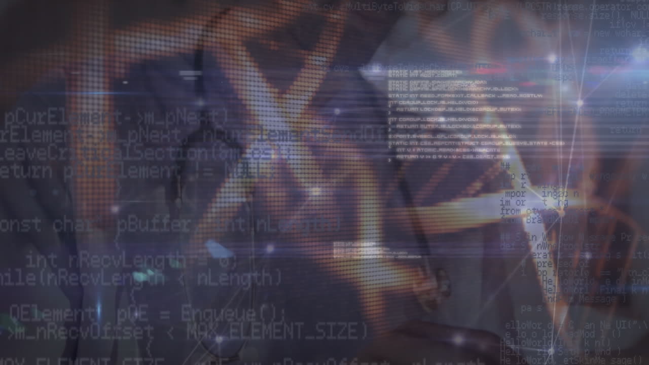 animación de conexiones y adn sobre el médico caucásico masculino