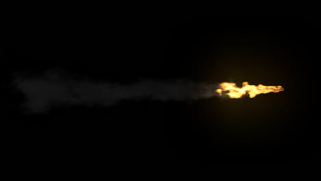 flame with dark smoke on an alpha channel