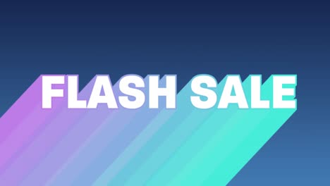 grafica di vendita flash con tracce colorate su sfondo blu scuro
