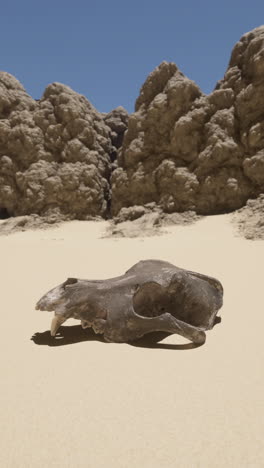 a skull in the desert