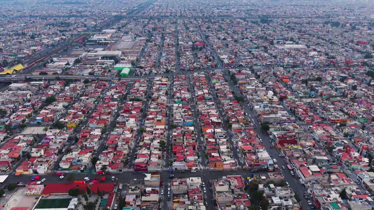 Residential neighborhood in Ecatepec captured by drone