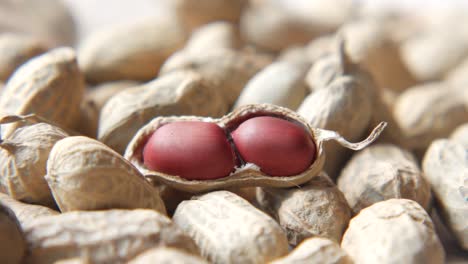 close-up of peanuts in shells