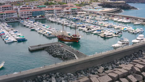 aerial view of puerto de los gigantes in tenerife