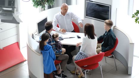 Group of people meeting at a reception