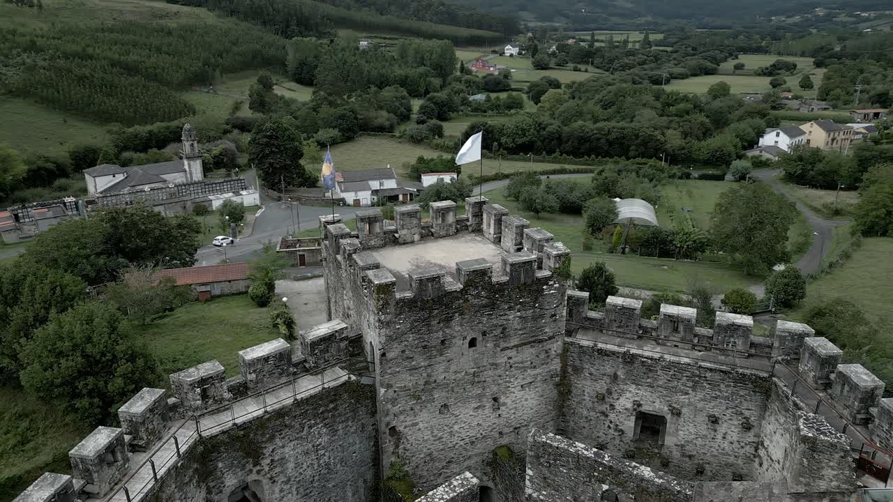 Moeche Castle located in Ferrol Region, Galicia, Spain