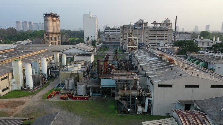 Industrial Complex Aerial View